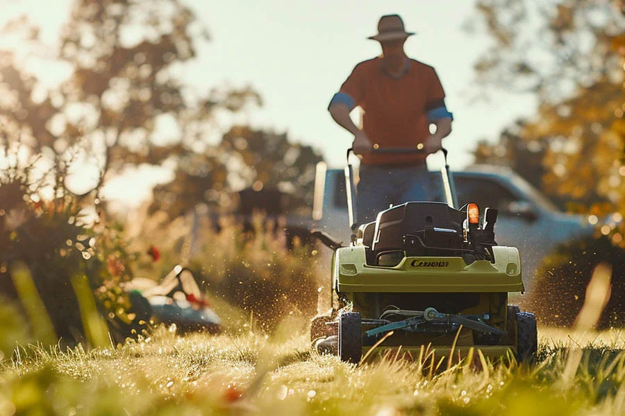 small battery powered lawn mower